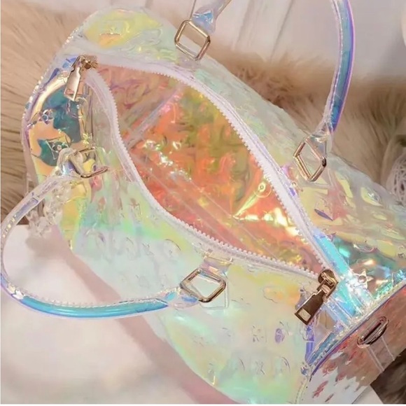 Holographic PVC Satchel Tote Purse *NWOT* - Picture 5 of 9